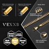 VEXXS Men's Bracelet 6 mm, 18 Carat Gold-Plated Bracelet Men's