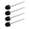 WENKO Set of 4 Toilet Brushes with Stainless Steel Handles