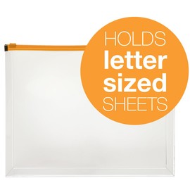 Pendaflex Poly Zip Envelope, Top-Loading, Expands 1 Inch, Zippered Closure, 13 x 10.125 Inch, Holds Letter Size Paper, Color May Vary (84192)