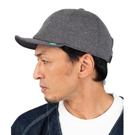 Nakota BOLD ROUND CAP Cap, Baseball Cap, Hat, Large Size, Brim Short, Plain, Denim, Simple, Casual, Men's, Women's, Spring, Summer, Autumn, Winter, charcoal