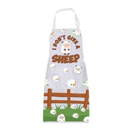 BNQL Sheep Apron with Pockets Sheep Gifts for Sheep Lover Sheep Owner Gifts Sheep Herder Gifts I Don't Give a Sheep Kitchen Apron