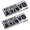 2pcs IFORCE 5.7L V8 Badge Side Emblem, 3D Door Badge