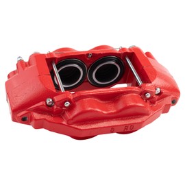 TRQ Front Right Brake Caliper w/Bracket Performance Red Passenger Side Compatible with 2016-2022 Toyota Sequoia 2016-2021 Tundra