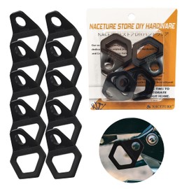 Motorcycle Tie Down Anchor Hook Heavy Duty Stainless Steel 10 Pack - Dirt Bike Tie Down Strap Rings Accessories for Truck, Camper, Trailer, Truck Bed Tie Down Anchor (Large)