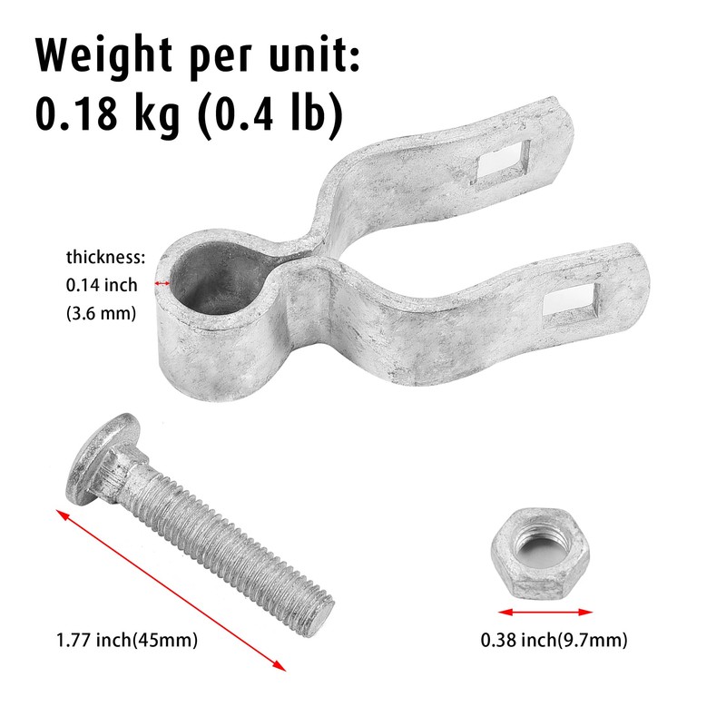 4 Pack Heavy Duty Chain Link Fence Solid Gate Post