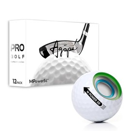 agape MP5 2 Pack 5 Piece DuraPlus Urethane Golf Balls, Superior Distance, High Greenside Spin & Piercing Trajectory, Perfect for Skilled Players (White)