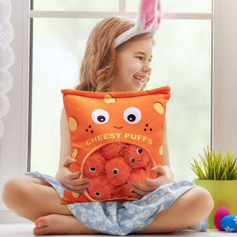 Cheese Puff Plush Toy Soft Cheesy Puff Plush Toy Puff