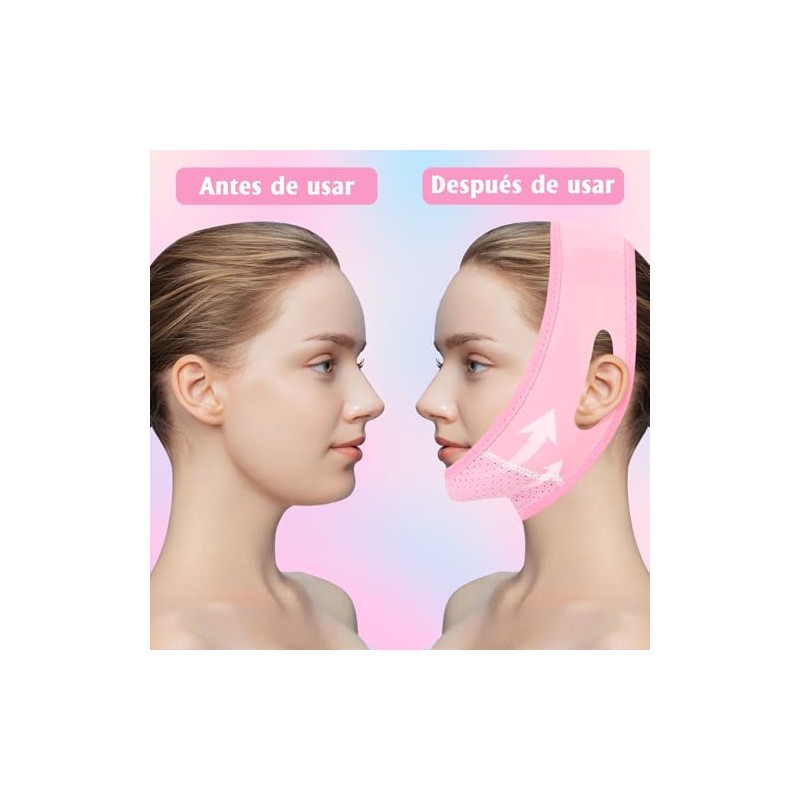 2PCS Mentonera Postquirúrgica Papada | Face Lift Tape Invisible |