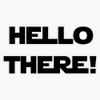 Magnet Hello There! (Black) Magnetic Vinyl Sticker 5"