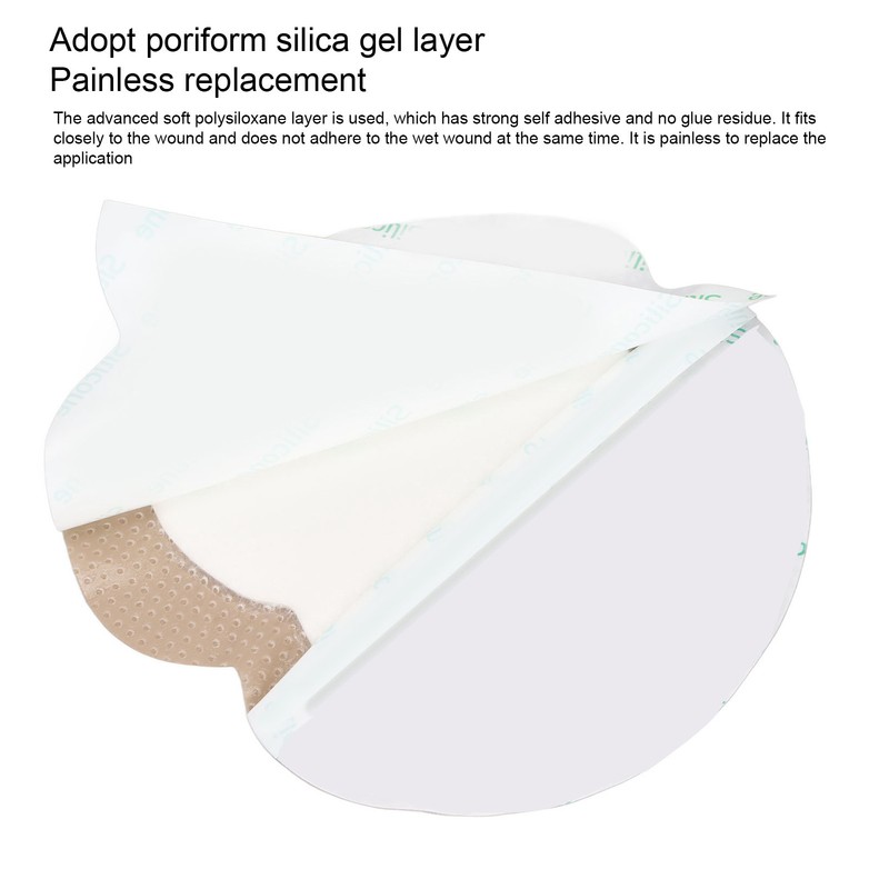 Heart Shaped Silicone Foam Dressing Bordered Waterproof Wound Bandage 18x18cm/7.09x7.09in