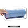 QWORK Elegant Acrylic Trash Bag Dispenser, Sleek Wall-Mount Organizer for