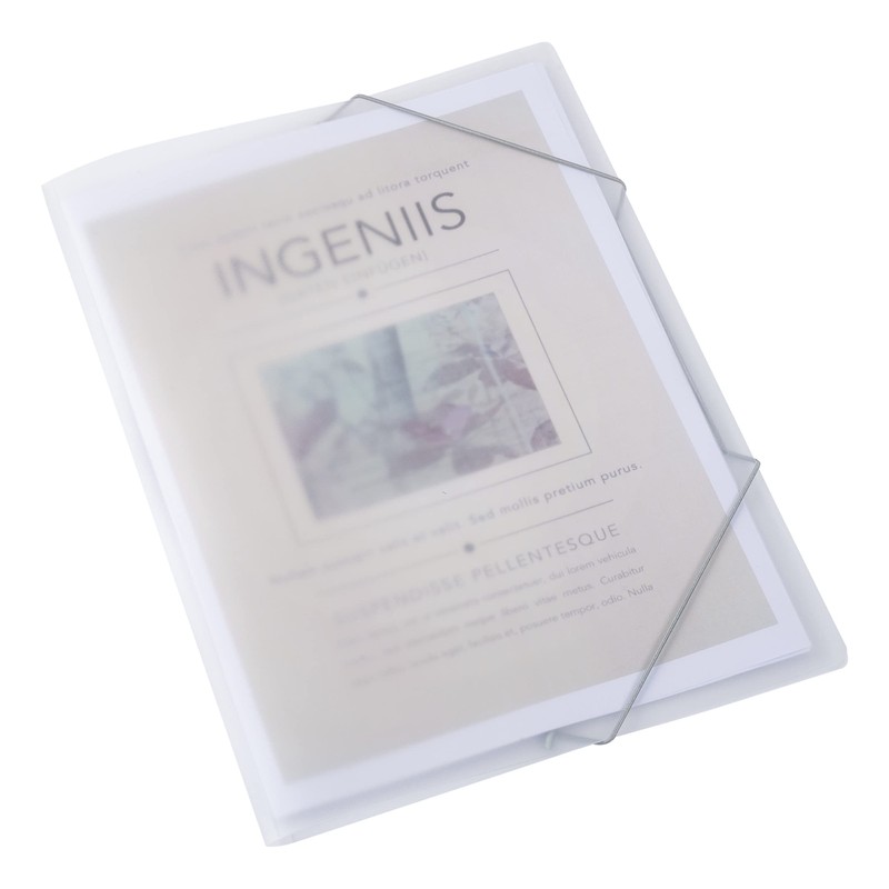 Elba 33490FL A4 File Folder / Plastic with Elastic Closure