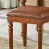 KIVSON Vanity Bench Stool with Leather Cushion, Vanity Chair with