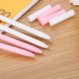 BE-TOOL 10 Pcs White Cartoon Flamingo Gel Ink Pen with Black Ink