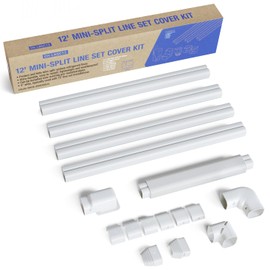 Cooper & Hunter Line Set Cover Kit for Mini Split Air Conditioners and Heat Pumps Paintable Durable Decorative (3" W / 12FT L)