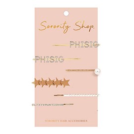 Phi Sigma Sigma - Sorority Hair Clips - 6/pack