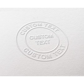 Handheld Paper Embossing Press 38mm Company Seal or Personal Name - Black