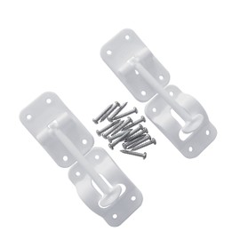 Camp'N 3 1/2" RV Door Holder and Latch - Camper & Trailer Door Catch - T Style OEM - White 2 Pack with Hardware