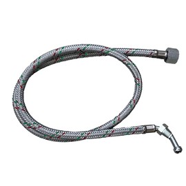 Anglo Nordic Flexible Oil Line Hose 1/4" M Elbow x 3/8" F Braided Boiler Hose - 900mm Long Riello Compatable 1/4" M Bent x 3/8" F