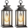 AYTPU 2 Pack Solar Lanterns Outdoor, Hanging Glass Solar Lights