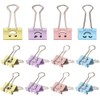 Double Clips, 0.7 inch (19 mm), 40 Pieces, 4 Colors,