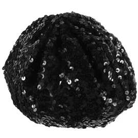 ABOOFAN French Beret Hat Sequins Beret Hat Rosy Shiny Hat Sparkle Beanie Hat Polyester Artist Hat Fashion Baser for Women Girls, black