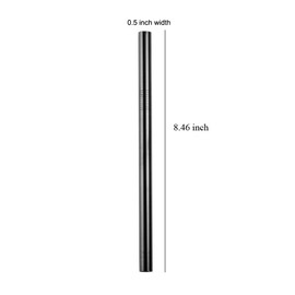 Black Reusable Boba Straws 100Pack. Jumbo Smoothie Straws-0.5" Wide. Stainless Steel 18/10 Extra Wide Reusable Metal Straws,Fat Boba Straws for Bubble Tea,Milkshakes,Jumbo Drinks (Black-100Pack)