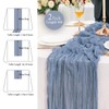 LIKHOPER Cheese Cloth Table Runner, 2 Pack 90 x 400CM