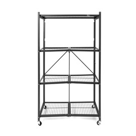 Origami R5 Foldable 4-Tier Garage Shelving Heavy Duty Shelving with Wheels, Metal Storage Rack Holds 1000 pounds, Garage Storage Rack & Organization, Storage Shelving (Refurbished, Random Color, R5)
