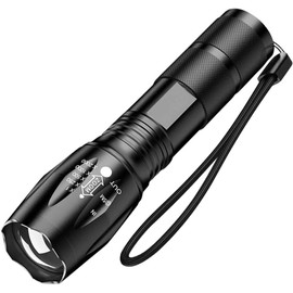 MVIOCS LED Flashlights High Lumens - Flashlights for Camping, Hiking, Walking - Powerful Emergency Flashlights with 5 Modes for Home Outdoor Use - Bright Flashlight with Zoomable Beam (1 Pack)