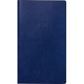 BRUNNEN Pocket Diary Model 750 (2025), 2 Pages = 1 Month, A6, 32 Pages, Plastic Cover, Blue