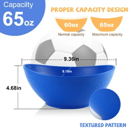 Wrova Large Wheat Straw Bowls,Big Salad Bowls set of 2,Unbreakable Serving Bowls Microwave & Dishwasher Safe, Alternative for Plastic Bowl Sets for Kitchen.Blue