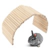 Pet Hideout Bridge Wooden Safe Bendable Small Pet Climbing Tunnel