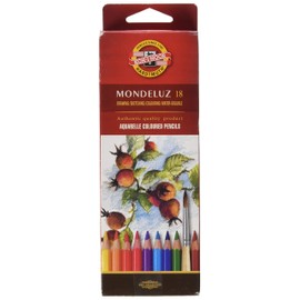 KOH-I-NOOR Mondeluz Fruit Aquarell Coloured Pencils (Set of 18)