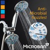 Antimicrobial/Anti-Clog High-Pressure 30-setting Dual Head Combination Shower by AquaDance with