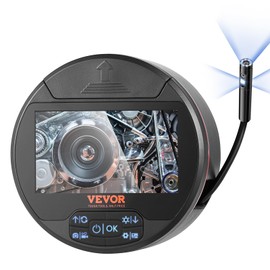 VEVOR Borescope Triple Lens Endoscope Camera with Light, 4.3" IPS Screen Inspection Camera with 8 + 2 Lights, IP67 Waterproof Snake Scope Cameras for Automotive, Plumbing (16.4FT Cable, 32GB Card)