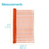 Houseables Plastic Mesh Fence, Construction Barrier Netting, Orange, 4'x100' Feet,