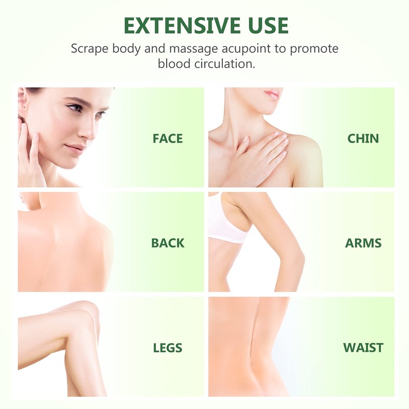AGFELO Gua Sha Facial Tool Natural Jade Stone Guasha Board
