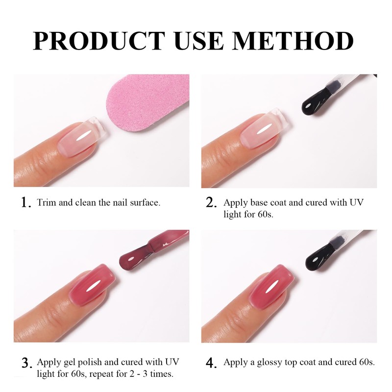 10ml Dark Purple Gel Nail Polish Soak Off UV LED