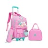 Pink Rolling Backpack with Wheels for Girls Rolling Backpack Cute