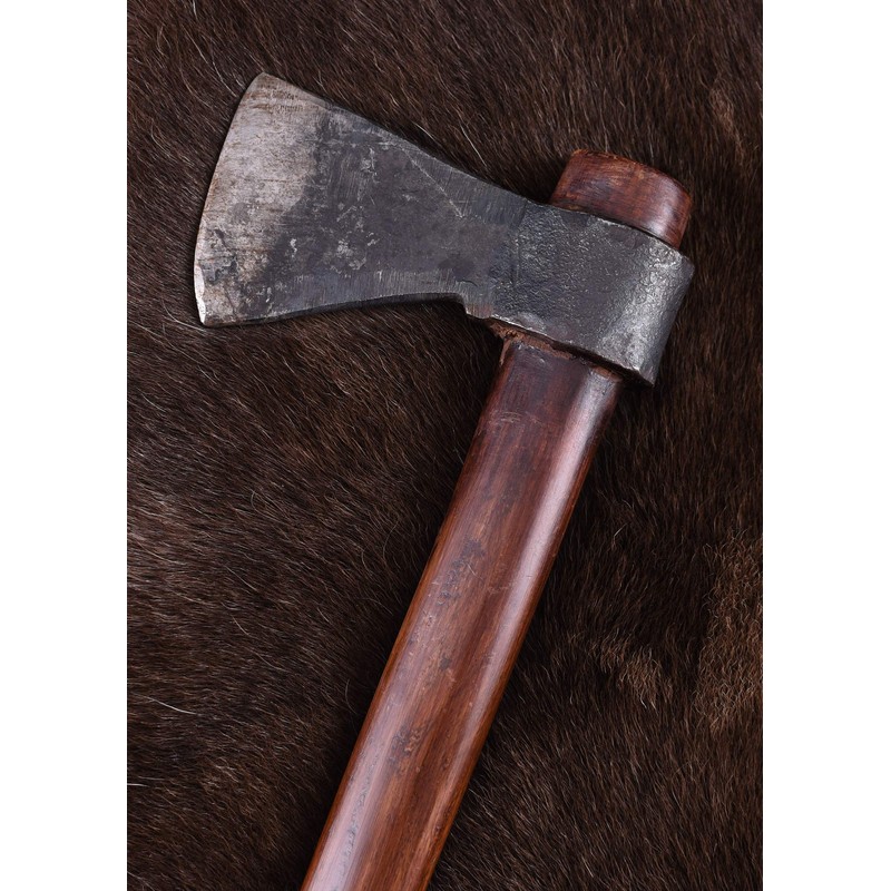 Battle-Merchant Small Utility Axe, Forged with Wooden Shaft - Real