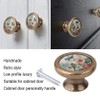 LOVIVER 8Packs Bird Flower Pattern Door Knobs Kitchen Cupboard Knobs