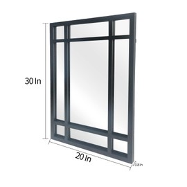 HQiJun Wall Mirror Decorative Mirrors Farmhouse for Living Room Bedroom Entryway Bathroom Vanity (black4)