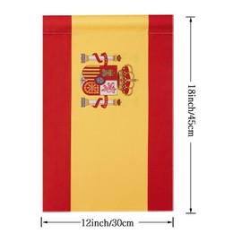 Spain Flag Spanish Garden Flags,International World Country Nation Garden Flags, Celebration Parade Flags,Anniversary Celebration,Indoor and Outdoor Flag, Double-Sided.