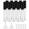 GTHER 10PCS 10ML Empty Lip Gloss Containers Tube & Black