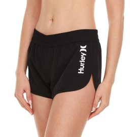 Hurley 3" Swim Board Shorts for Women, Swim Shorts Women, Swimming Bottoms with Pockets Black