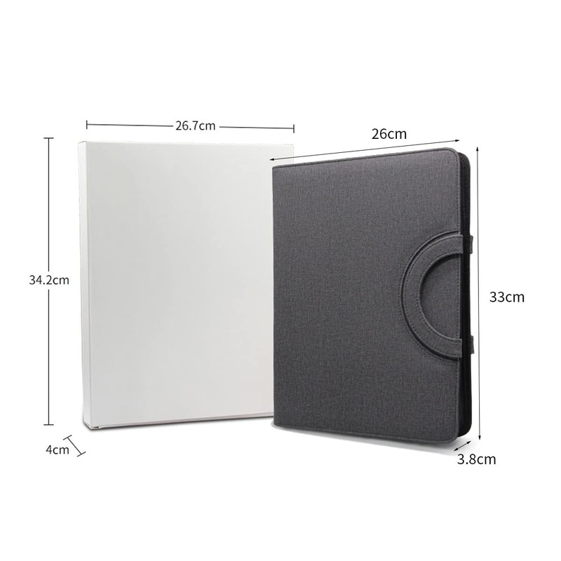 Leather Padfolio Portfolio, Business Conference Organizer Notepad Folder Bag for