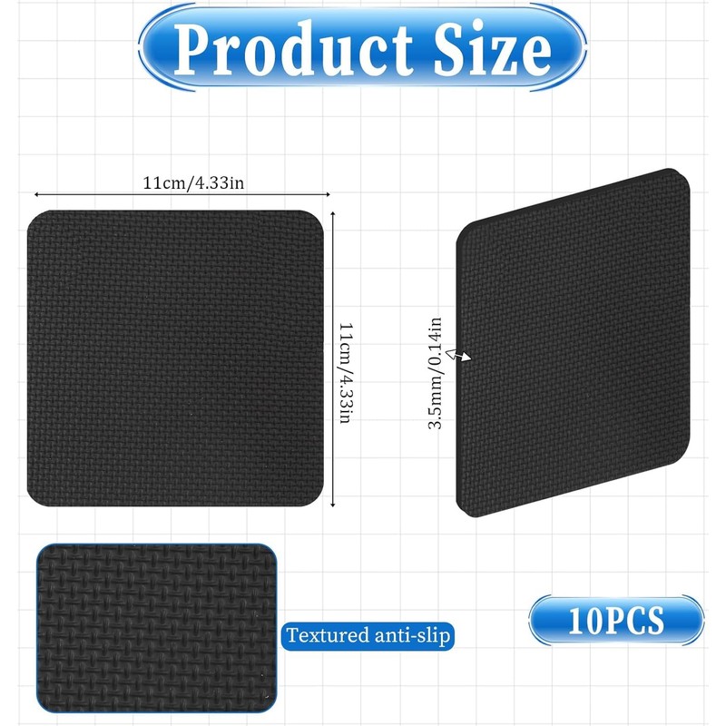 Non-Slip Square Weight Lifting Pullup Grip Pad,10Pcs Square Pull Up