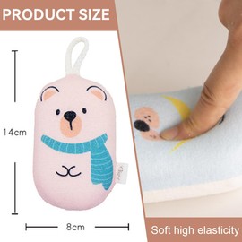 QOWIJEX Pack of 2 bath sponges, wash sponge, bath sponge, shower sponge, children, bath sponge, cute, baby shower sponge, for baby, cartoon shape