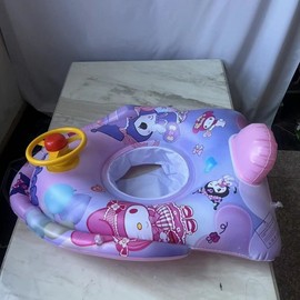 Kids' Animal Head Swim Ring with Handle and Seat 75cm Elephant 5ea